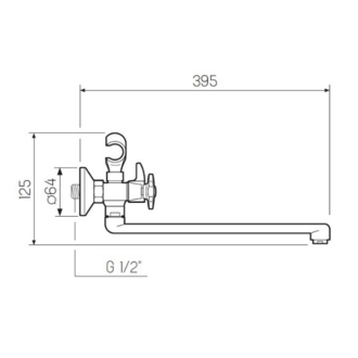 Смеситель для ванны РМС SL116-140